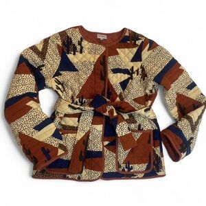 The Odells Lucia quilted jacket in Parchment. Size small